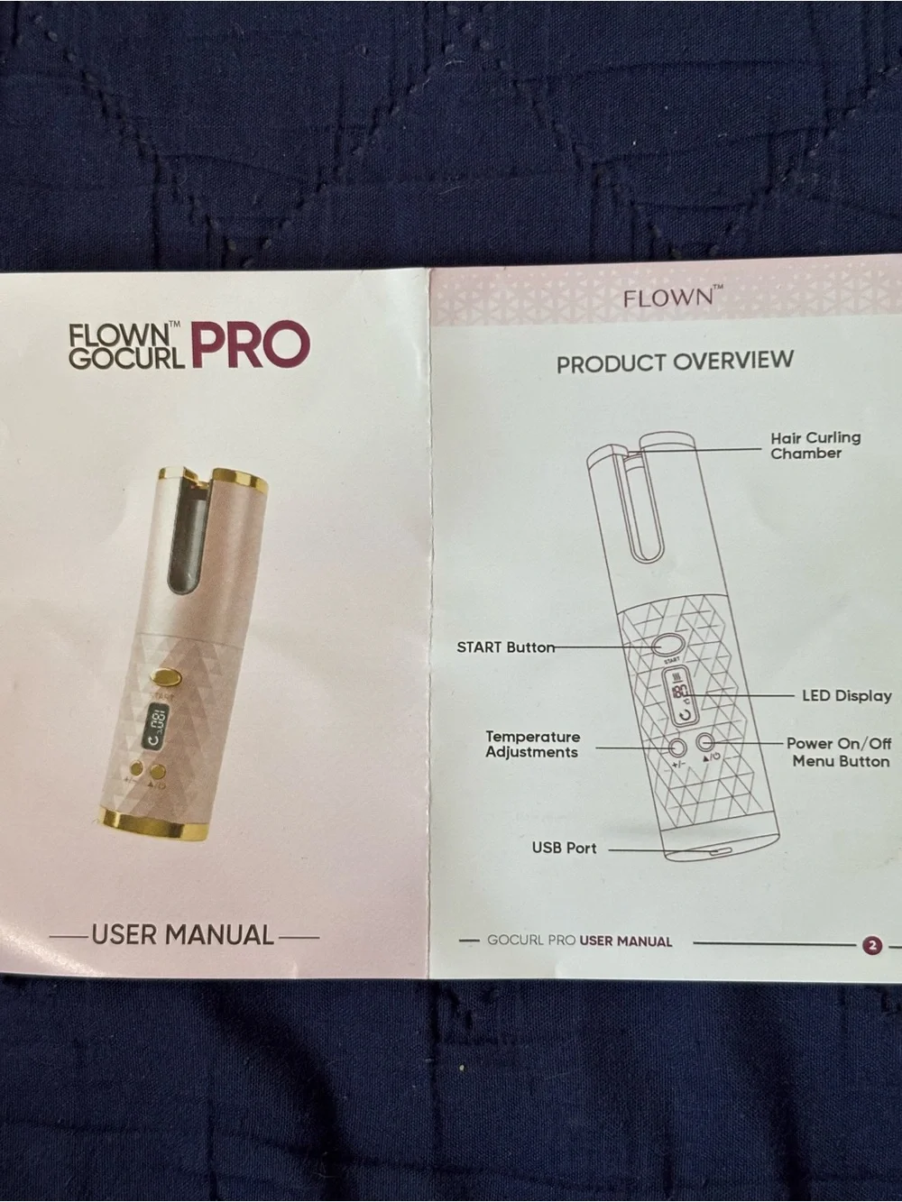 Pro Rose Gold Automatic Hair Curler with Heat Protectant Spray
